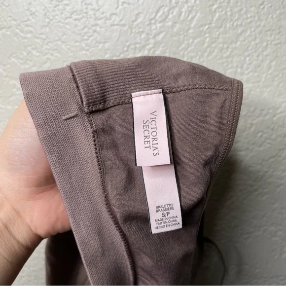 NWOT Victoria’s Secret Women's Bralette Halter Seamless Cutout Taupe Brown - Picture 11 of 11